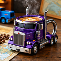Purple semi truck